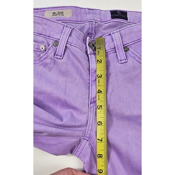 AG cigarette leg the stilt purple lavander ankle skinny jeans made in USA 24 EUC - Picture 8 of 9